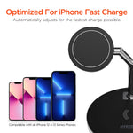 HyperGear MaxCharge 3-in-1 MagSafe Wireless Charging Stand for iPhone + Apple Watch + AirPods (15515-HYP)